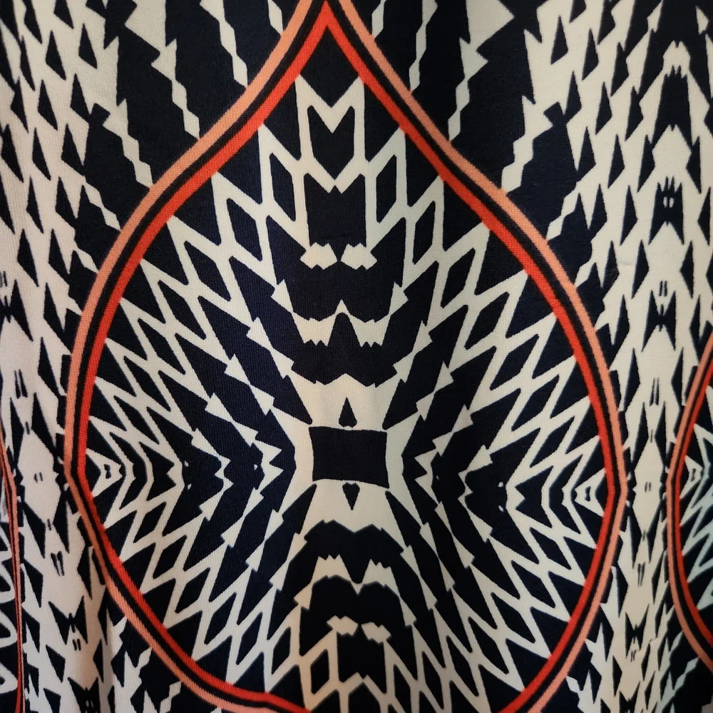 Anthony Richards Womens Plus Size Knee Length Midi Dress Geometric 4X New